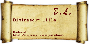 Diminescur Lilla névjegykártya